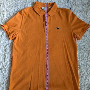 Lacoste Orange Pique Polo Shirt